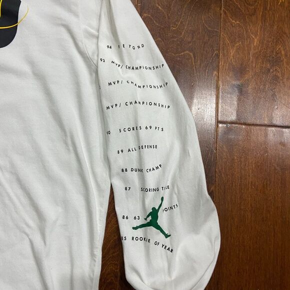 Jordan Brand Legacy Green Air Seattle White L/S Graphic Tee Men's Size Large - Picture 4 of 9